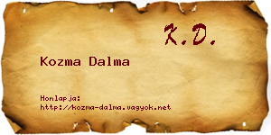 Kozma Dalma névjegykártya