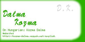 dalma kozma business card